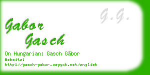 gabor gasch business card